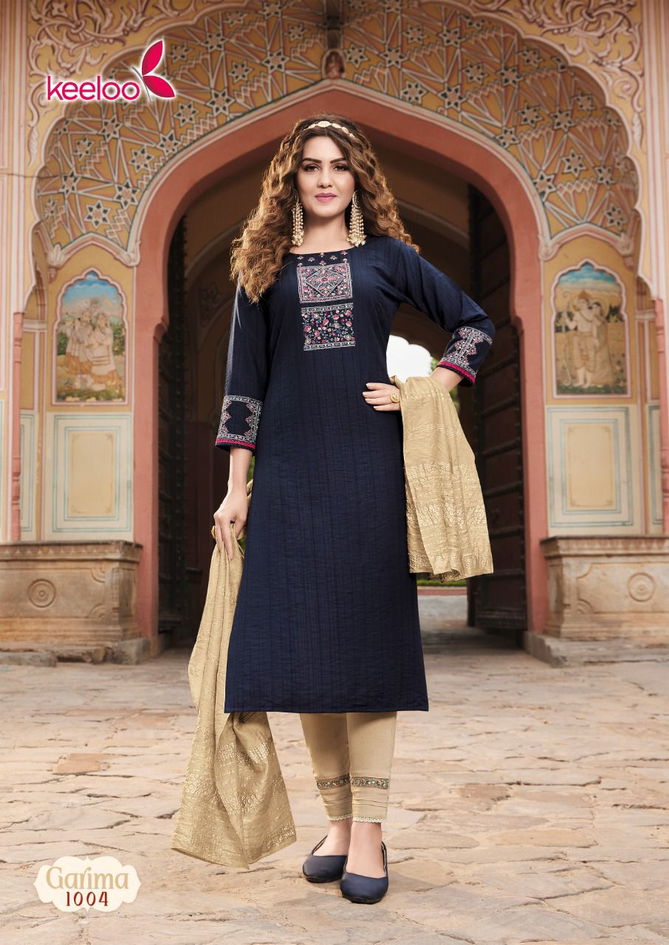 Keeloo Garima Festive Wear Wholesale Kurti With Bottom Dupatta Collection 